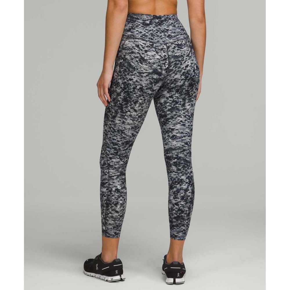 Lululemon base pace highrise tight 25" estuary grey multi size 8